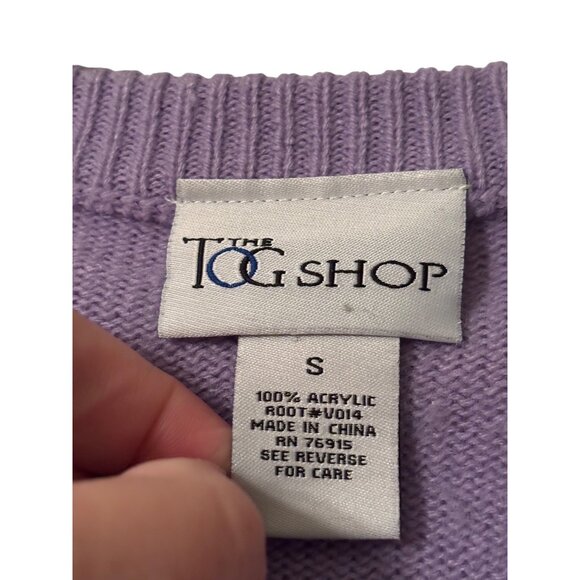 The Tog Shop Lavender Gold Button-Front Cardigan Sweater S - Picture 4 of 9